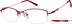 Rectangle Glasses 911218 in Red