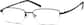 Angle view of Rectangle Glasses 917021 in Black thumbnail