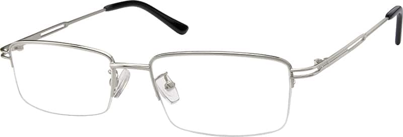Silver Rectangle Glasses #950411 | Zenni Optical