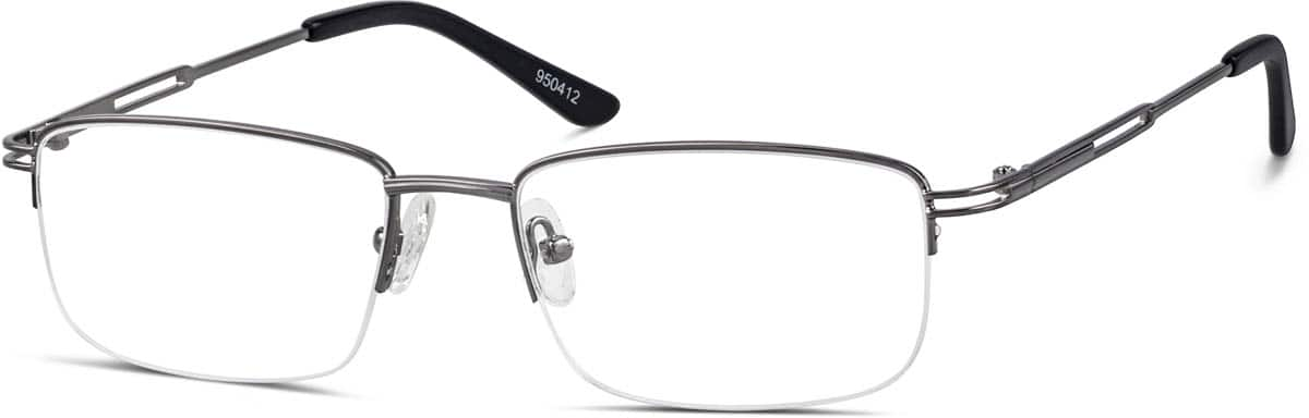 Angle view of Rectangle Glasses 950412 in Gray