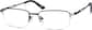 Angle view of Rectangle Glasses 950421 in Black thumbnail