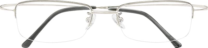 Silver Rectangle Glasses #963211 | Zenni Optical