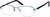 Angle view of Rectangle Glasses 970716 in Blue thumbnail