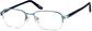 Angle view of Oval Glasses 970716 in Blue thumbnail