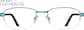 Front view of Oval Glasses 970716 in Blue thumbnail