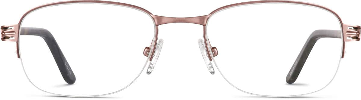 Front view of Rectangle Glasses 970719 in Pink