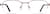 Front view of Rectangle Glasses 970719 in Pink thumbnail
