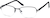Angle view of Rectangle Glasses 970721 in Black thumbnail