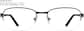 Front view of Oval Glasses 970721 in Black thumbnail