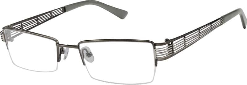 Angle view of Rectangle Glasses 976312 in Gray