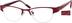 Oval Glasses 990218 in Red