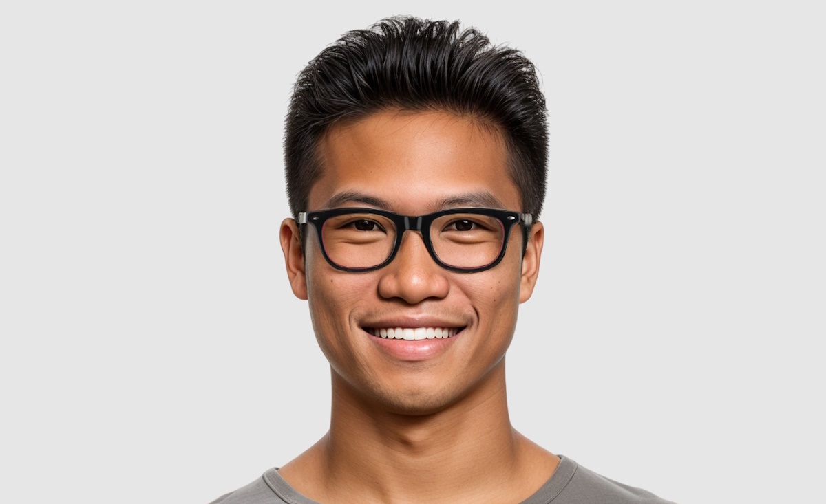 Zenni Men's Square Prescription Glasses Black Plastic Full Rim Frame