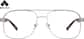 Front view of Run It Back Glasses 99107811 in Silver thumbnail