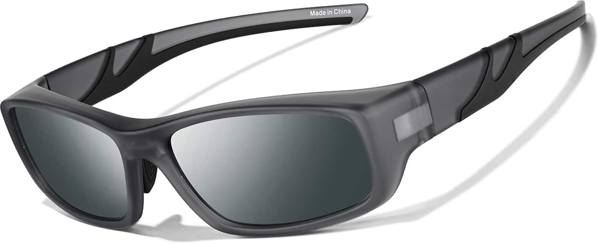 Angle view of Rectangle Sports Sunglasses 99112312 in Gray