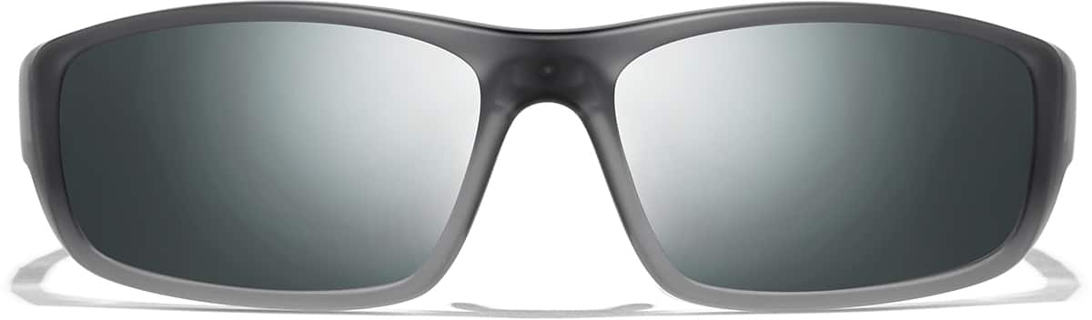 Front view of Rectangle Sports Sunglasses 99112312 in Gray