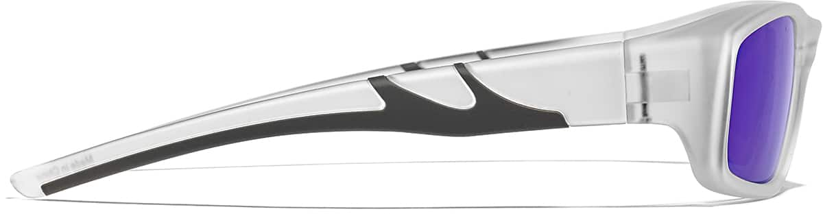 Side view of Rectangle Sports Sunglasses 99112323 in Clear