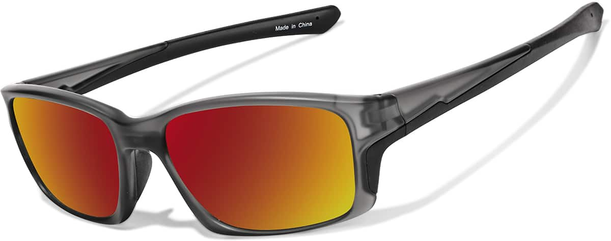 Angle view of Rectangle Sports Sunglasses 99112412 in Gray