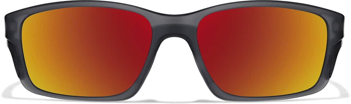 Front view of Rectangle Sports Sunglasses 99112412 in Gray