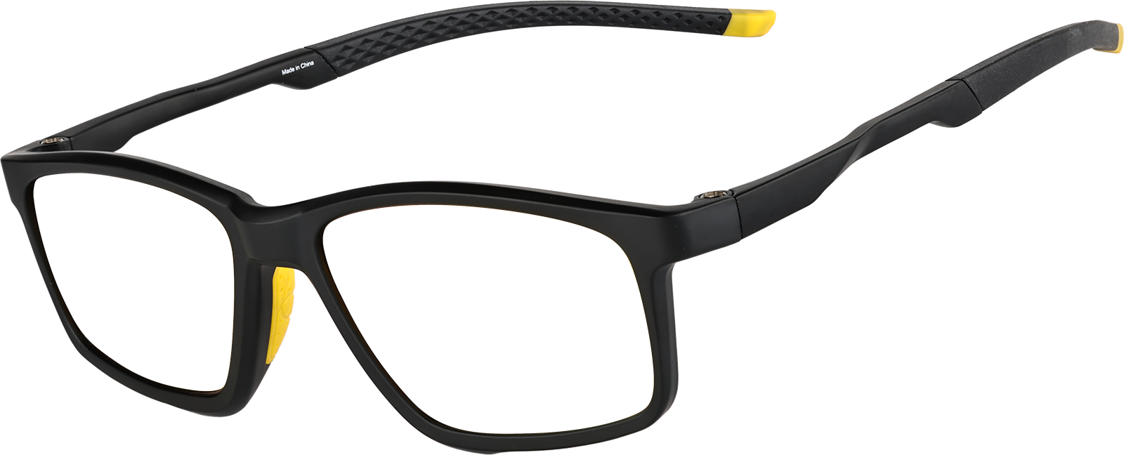 Angle view of Zunnies - Rectangle Sports Sunglasses 99112621 in Black