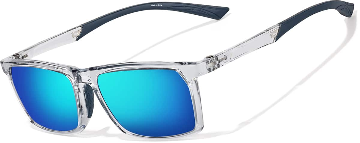 Angle view of Rectangle Sports Sunglasses 99112712 in Gray