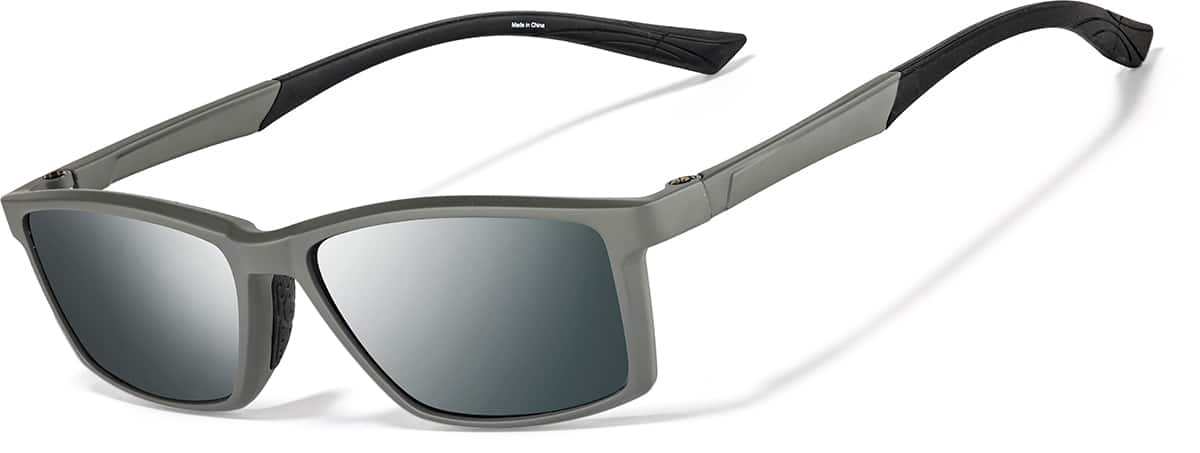 Angle view of Zunnies - Rectangle Sports Sunglasses 99112812 in Gray