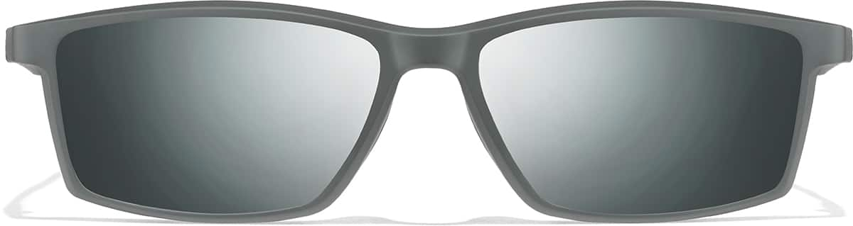 Front view of Zunnies - Rectangle Sports Sunglasses 99112812 in Gray