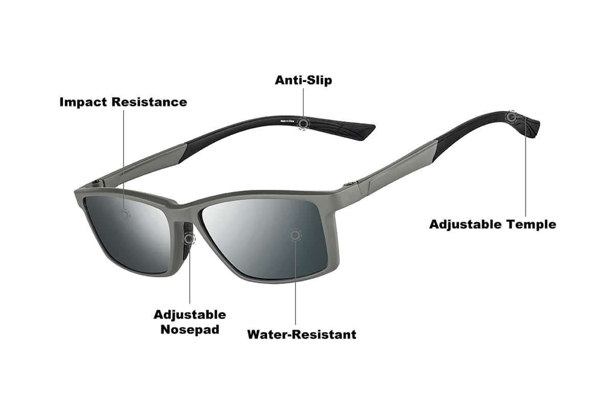 Gray Zunnies - Rectangle Sports Sunglasses #99112812 | Zenni