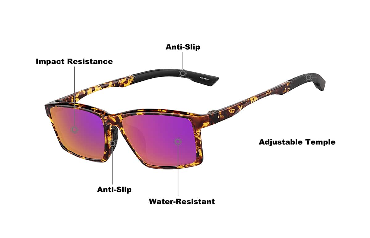 Tortoiseshell Zunnies - Rectangle Sports Sunglasses