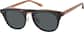 Angle view of Browline Clip-on Sunglasses 99113015 in Tortoiseshell and Transparent Brown thumbnail