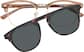 Front view of Browline Clip-on Sunglasses 99113015 in Tortoiseshell and Transparent Brown thumbnail