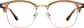 Front view without clip-on of Browline Clip-on Sunglasses 99113015 in Tortoiseshell and Transparent Brown thumbnail