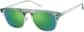 Angle view of Polarized Browline Clip-on Glasses 99113024 in Transparent Jade Green thumbnail