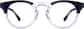 Front view of Fourth Quarter Glasses 99113416 in Navy thumbnail