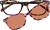 Front view of Rectangle Magnetic Snap-On Set 99114025 in Tortoiseshell thumbnail