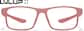 Front view of OptiFlex®: LVLUP Expo Rectangle Glasses 99114319 in Pink thumbnail