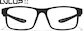 Front view of OptiFlex: LVLUP Expo Rectangle Glasses 99114321 in Black thumbnail