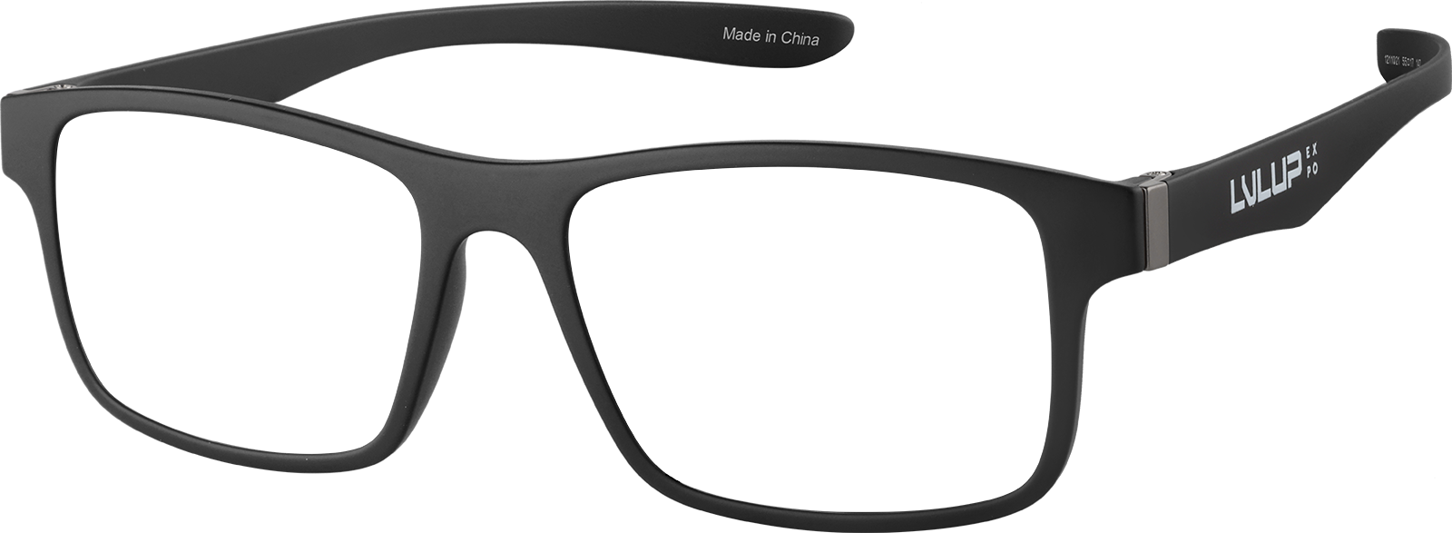 Black OptiFlex: LVLUP Expo Rectangle #99114321 | Zenni Optical