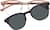 Front view of Browline Clip-on Sunglasses 99115315 in Brown thumbnail