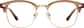 Front view without clip-on of Polarized Browline Clip-on Glasses 99115315 in Brown thumbnail