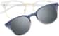 Front view of Polarized Browline Clip-on Glasses 99115323 in Clear thumbnail