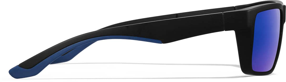 Black Zunnies -Rectangle Sports Sunglasses #99115421 | Zenni Optical