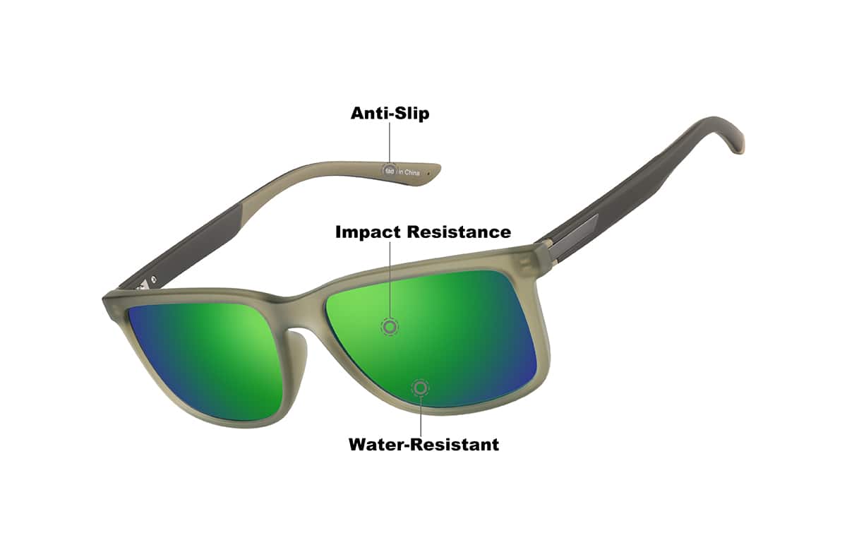 Green Zunnies -Rectangle Sports Sunglasses #99115524 | Zenni Optical