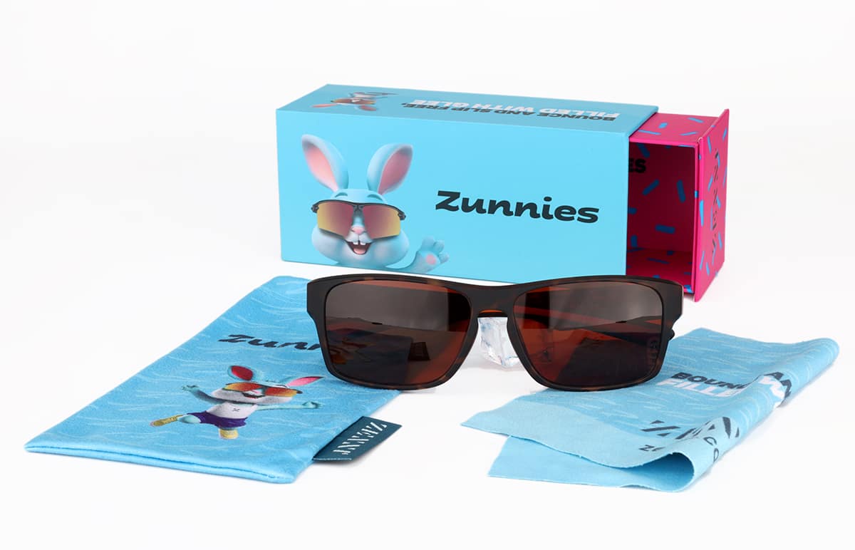 Tortoiseshell Zunnies -Rectangle Sports Sunglasses #99115625