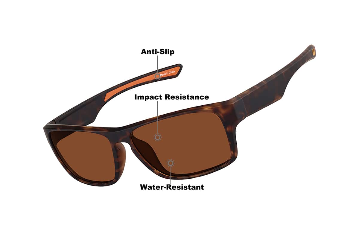 Tortoiseshell Zunnies -Rectangle Sports Sunglasses #99115625