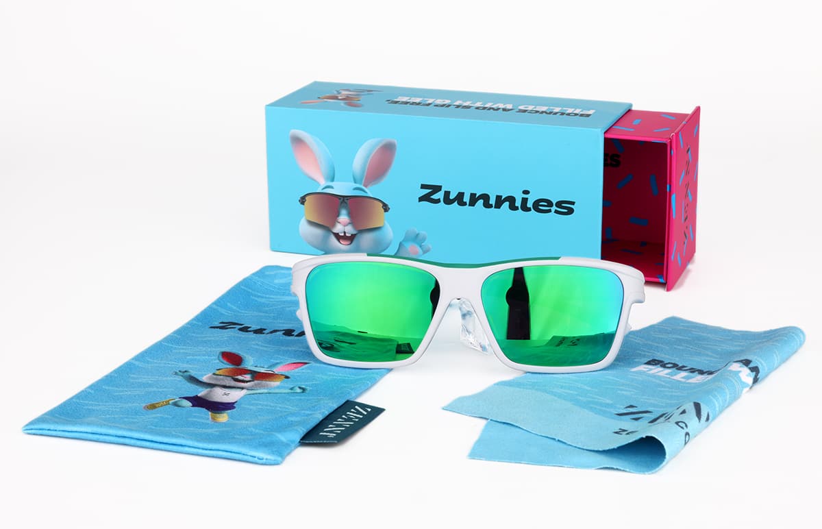 White Zunnies -Square Sports Sunglasses #99115730 | Zenni