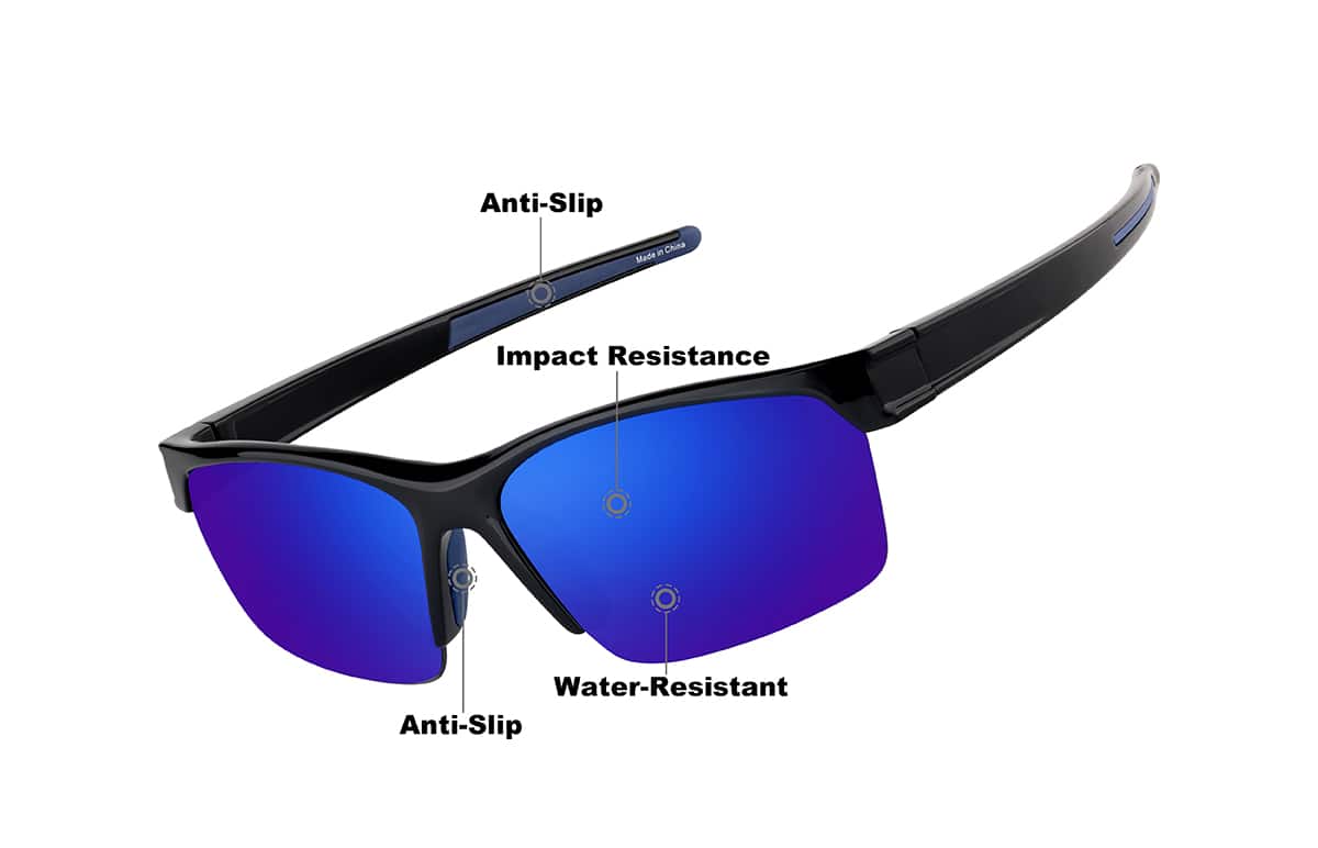 Black Zunnies -Wrap-Around Sports Sunglasses #99115821