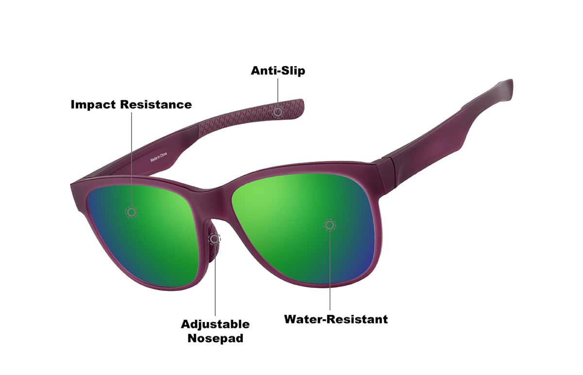 Purple Zunnies -Square Sports Sunglasses #99116217 | Zenni