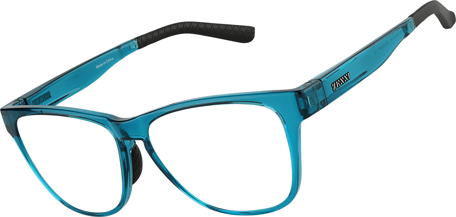 ★87MM★ Mmlg IDENTITY HFT TURQUOISE BLUE Blue Zunnies -Square Sunglasses #99117416 | Zenni Optical