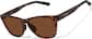 Angle view of Zunnies - Anteojos de sol cuadradas 99117425 in Carey thumbnail