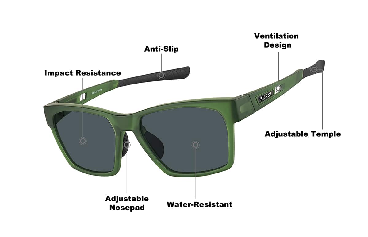 Live Black Friday Deals | Green Zunnies - Square Sunglasses